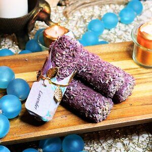 2 Organic Wild Harvested Lavender Coated Smudge Sticks